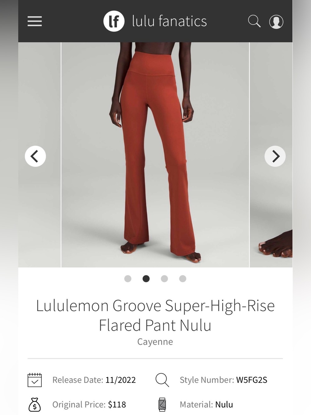 Lululemon Groove Super High Rise Flared Pant